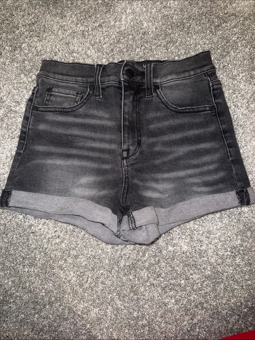 Celebrity Pink Black Washed High-Rise Jean Shorts